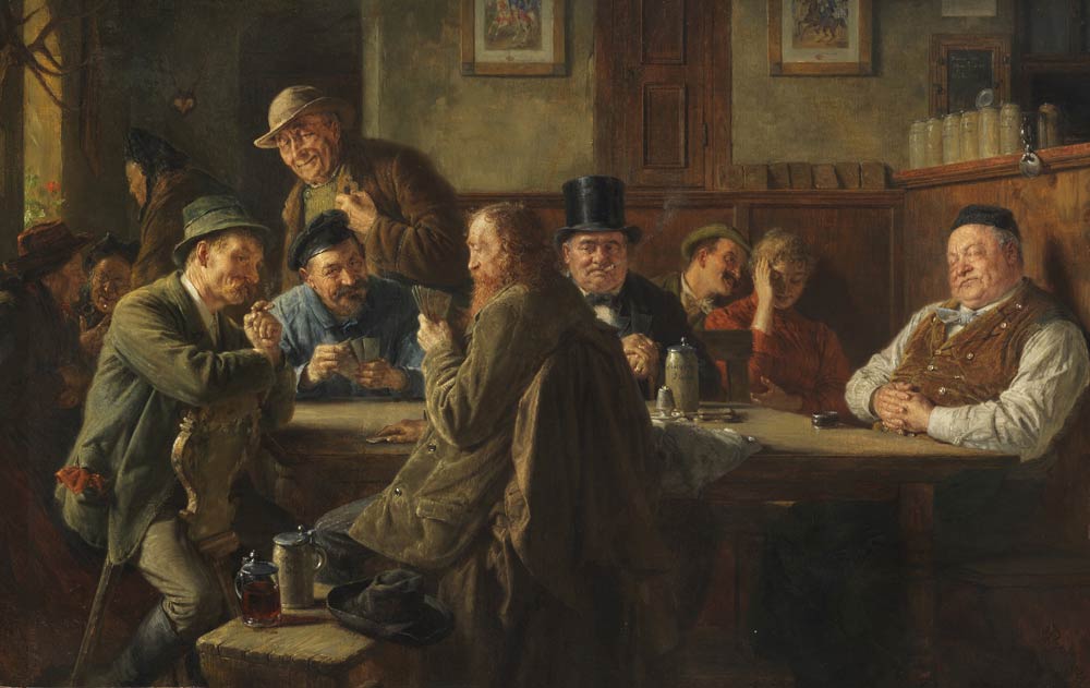 Gemälde von Eduard von Gruetzner: Vorstadtkneipe