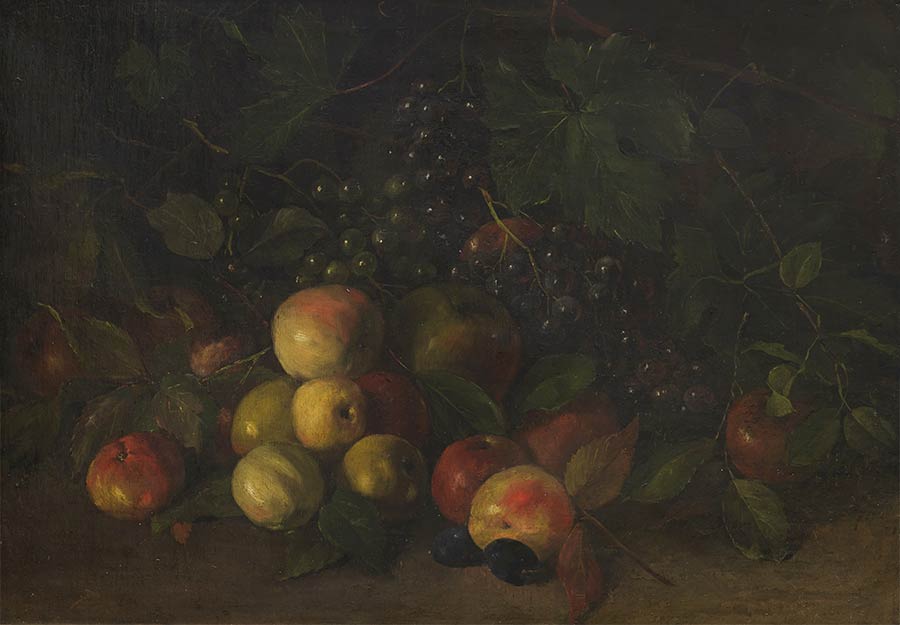 Gemälde von Johann Sperl Stillleben mit fruechten