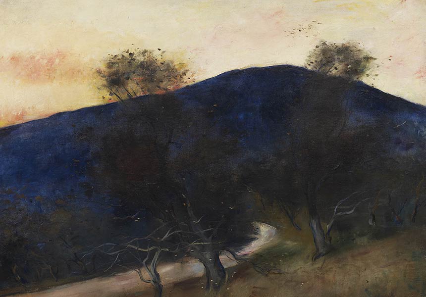 Gemälde von Lesser Ury, Der Blaue Berg,