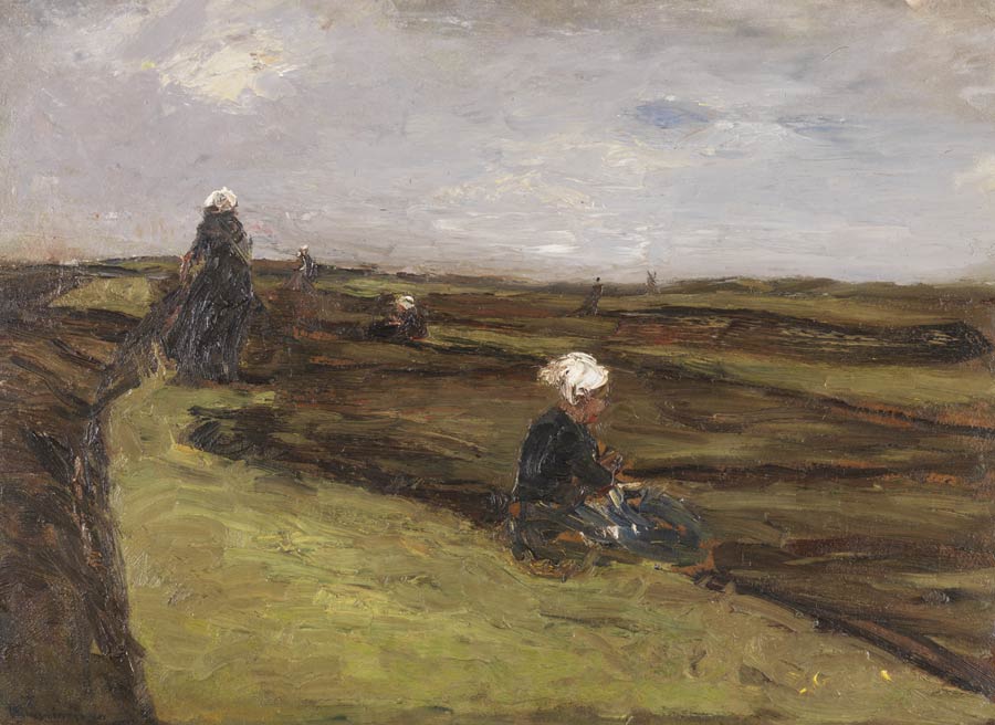 Gemälde von Max Liebermann die Netzflickerinnen
